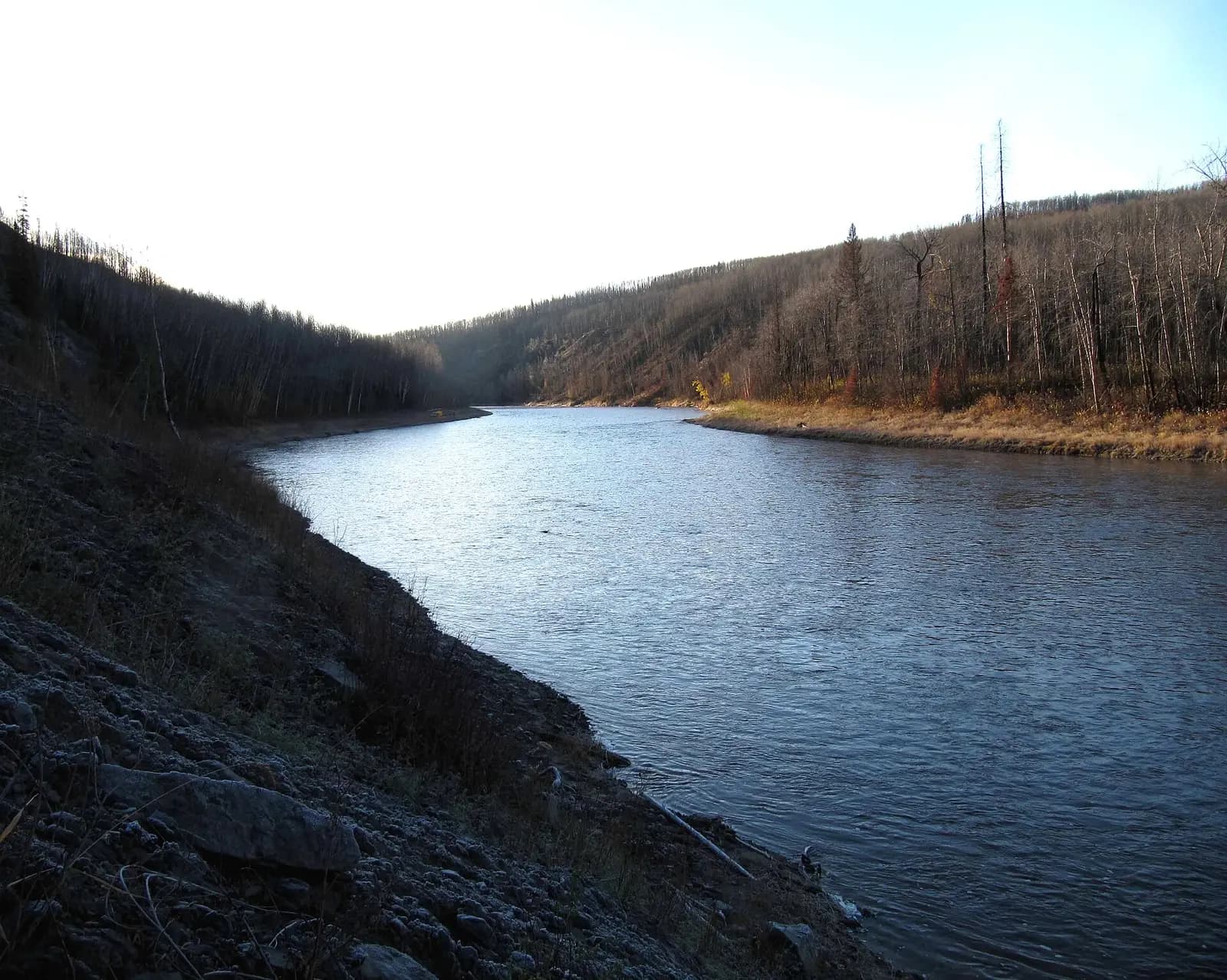 The Christine River in Autumn 2017, near its confluence with the Clearwater River.