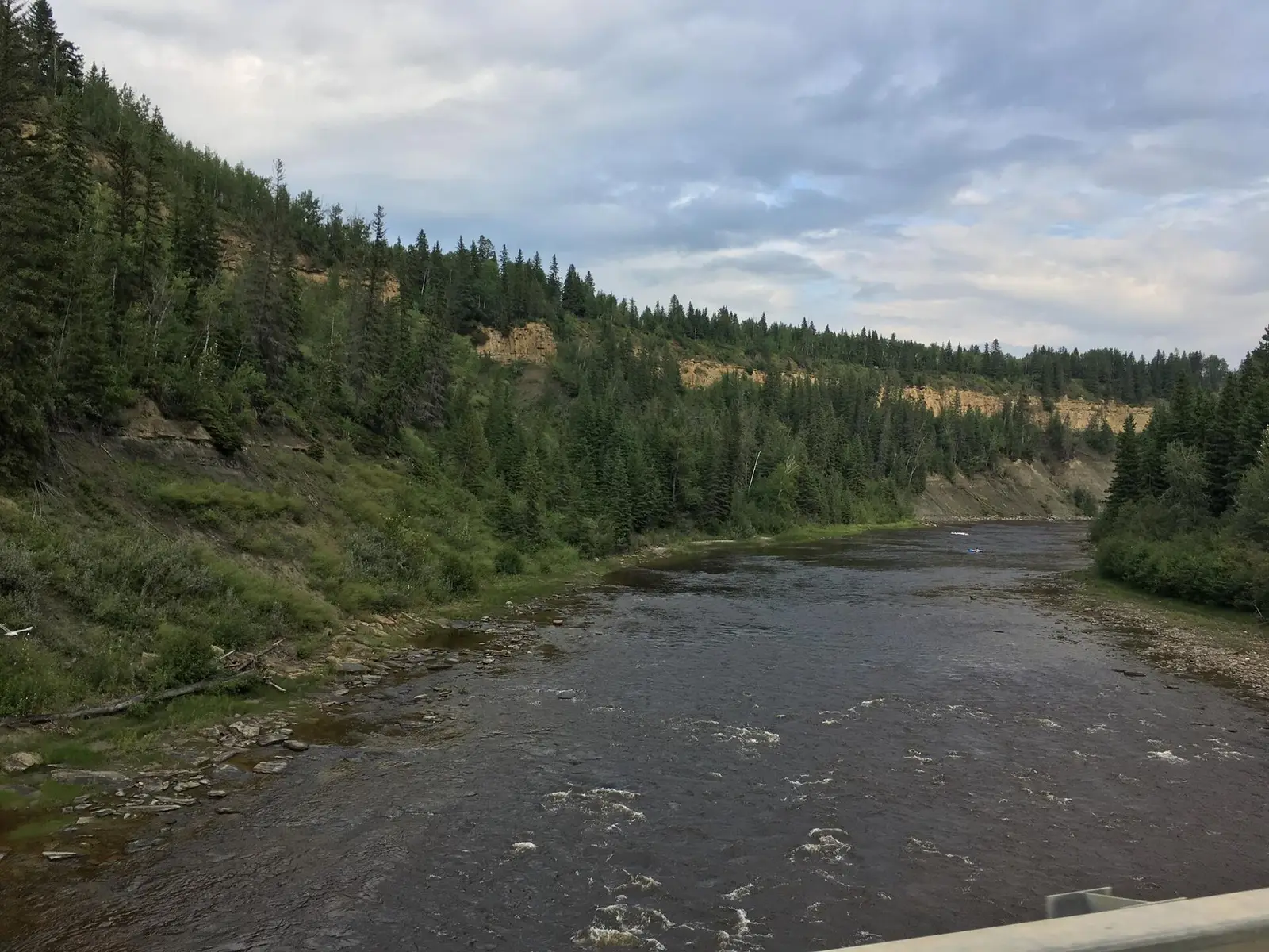 Bridge crossing the Pembina River near Gainford and Entwistle, Alberta, Canada