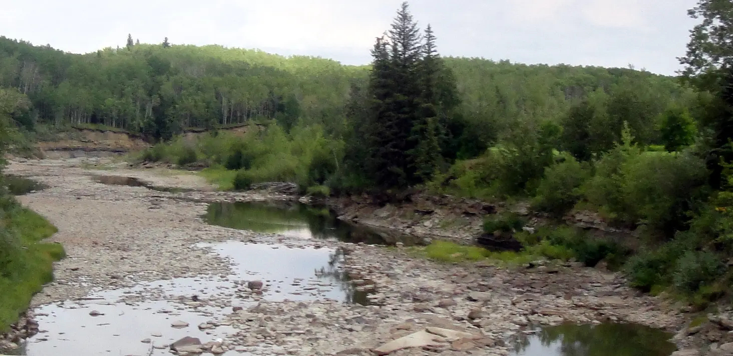 Redwillow River in Grande Prairie County, Alberta, Canada